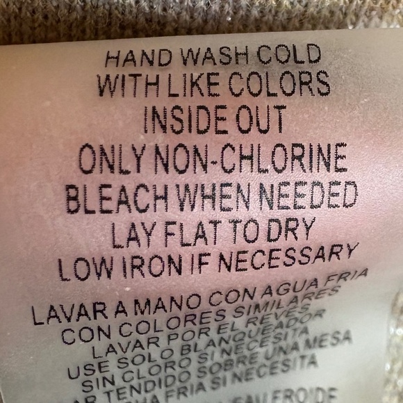 Karl Lagerfeld Paris Gold Shimmer Pleated Front/Keyhole Knit 3/4 Sleeve Pullover - Picture 10 of 10